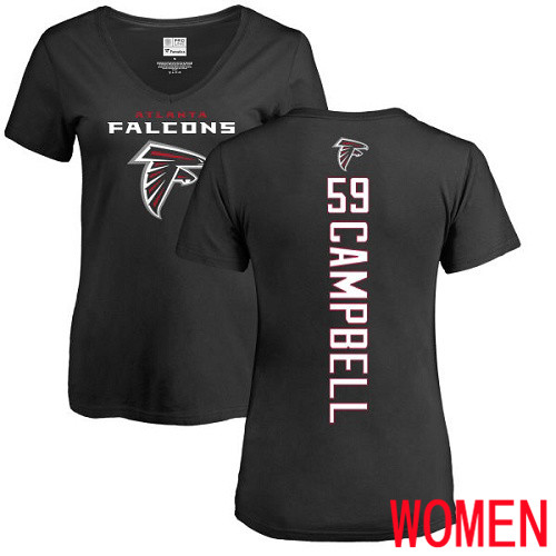 Atlanta Falcons Black Women De Vondre Campbell Backer NFL Football #59 T Shirt